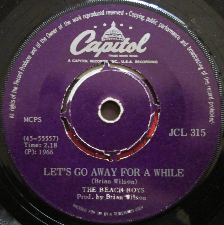 THE BEACH BOYS - GOOD VIBRATIONS / LETS GO AWAY FOR A WHILE (7 SINGLE/VINYL)