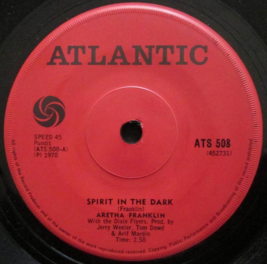 ARETHA FRANKLIN - SPIRIT IN THE DARK / THE THRILL IS GONE (7 SINGLE/VINYL)