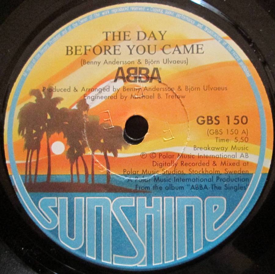 ABBA - THE DAY BEFORE YOU CAME / CASSANDRA    (7 SINGLE/VINYL)