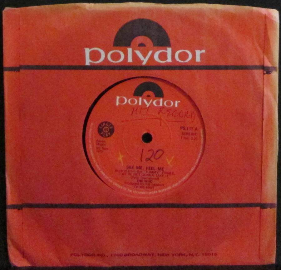 THE WHO - SEE ME FEEL ME / OVERTURE TO TOMMY  (7 SINGLE/VINYL)