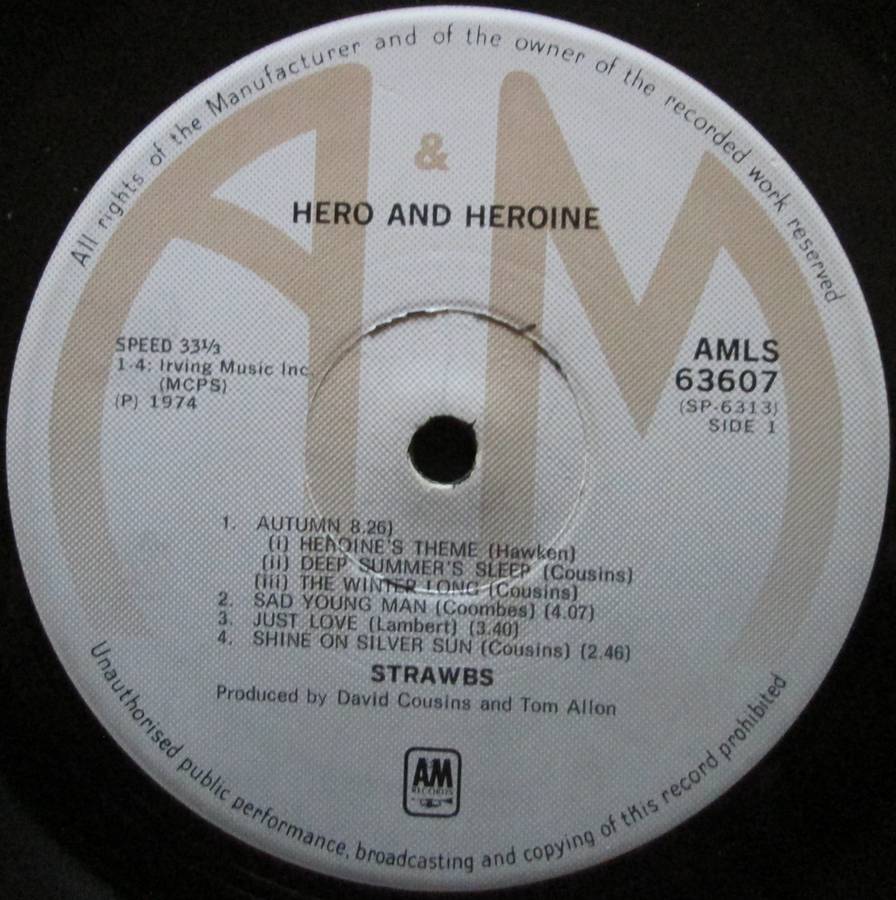 STRAWBS - HERO AND HEROINE (LP/VINYL)
