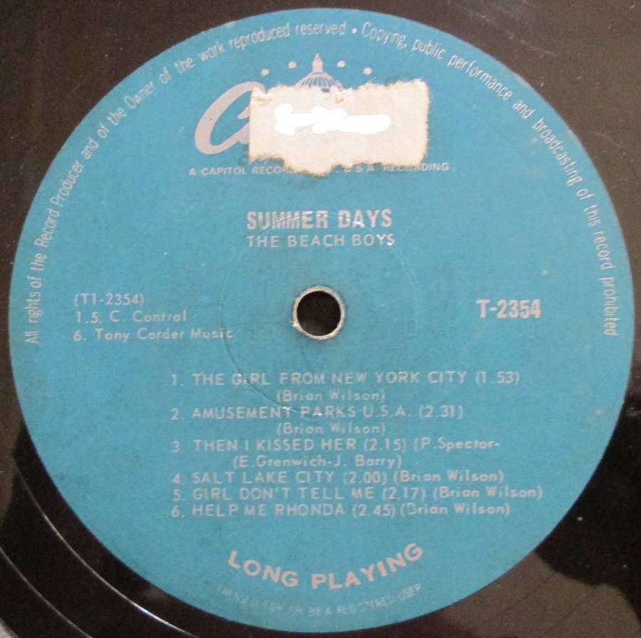 THE BEACH BOYS - SUMMER DAYS   (LP/VINYL)