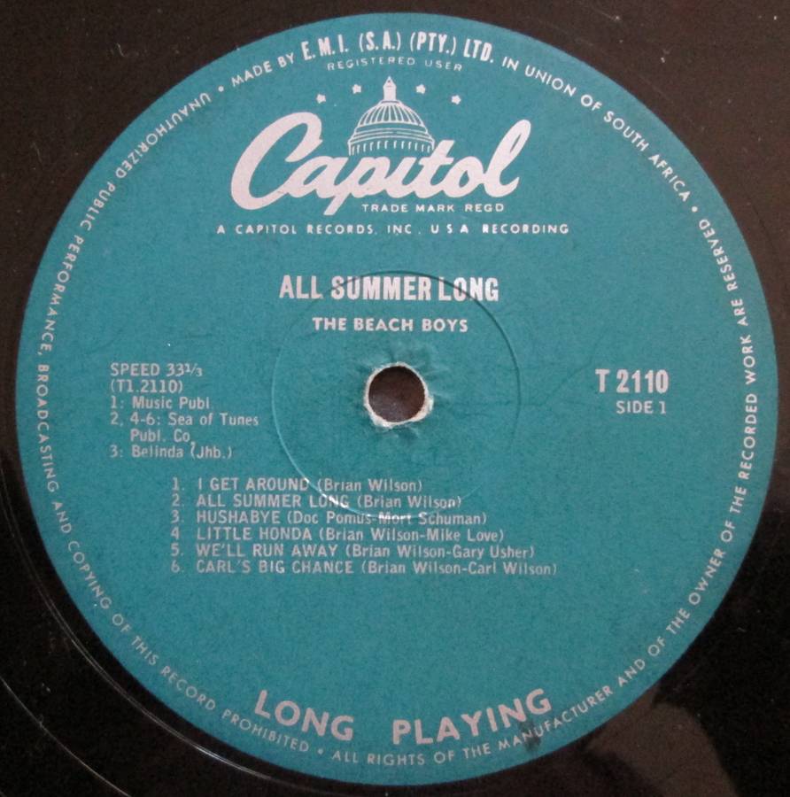 THE BEACH BOYS - ALL SUMMER LONG   (LP/VINYL)
