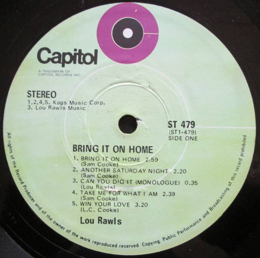 LOU RAWLS  - BRING IT ON HOME  (LP/VINYL)