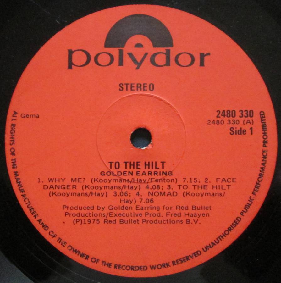 GOLDEN EARRING - TO THE HILT    (LP/VINYL)
