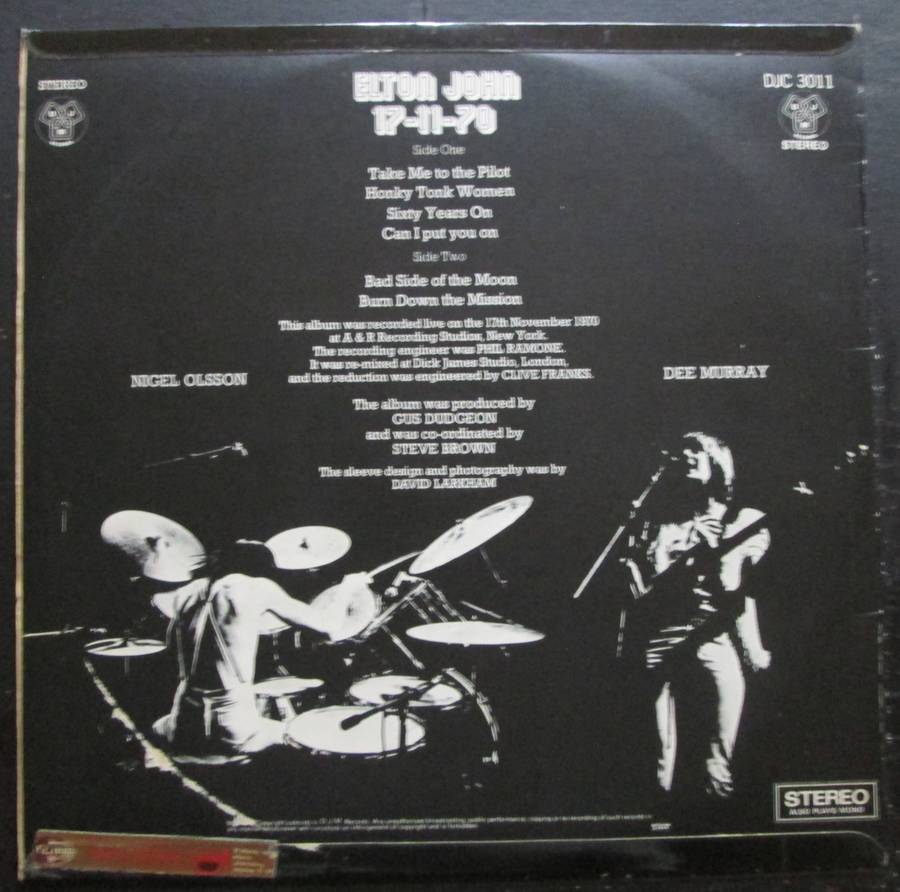 ELTON JOHN - 17-11-70  (LP/VINYL)