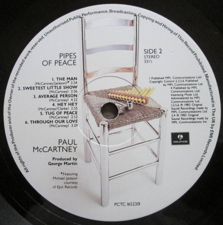 PAUL McCARTNEY - PIPES OF PEACE  (LP/VINYL)
