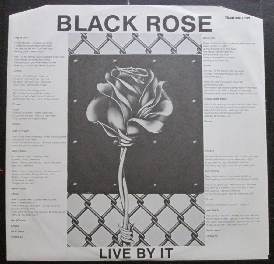 BLACK ROSE - LIVE BY IT  (LP/VINYL)