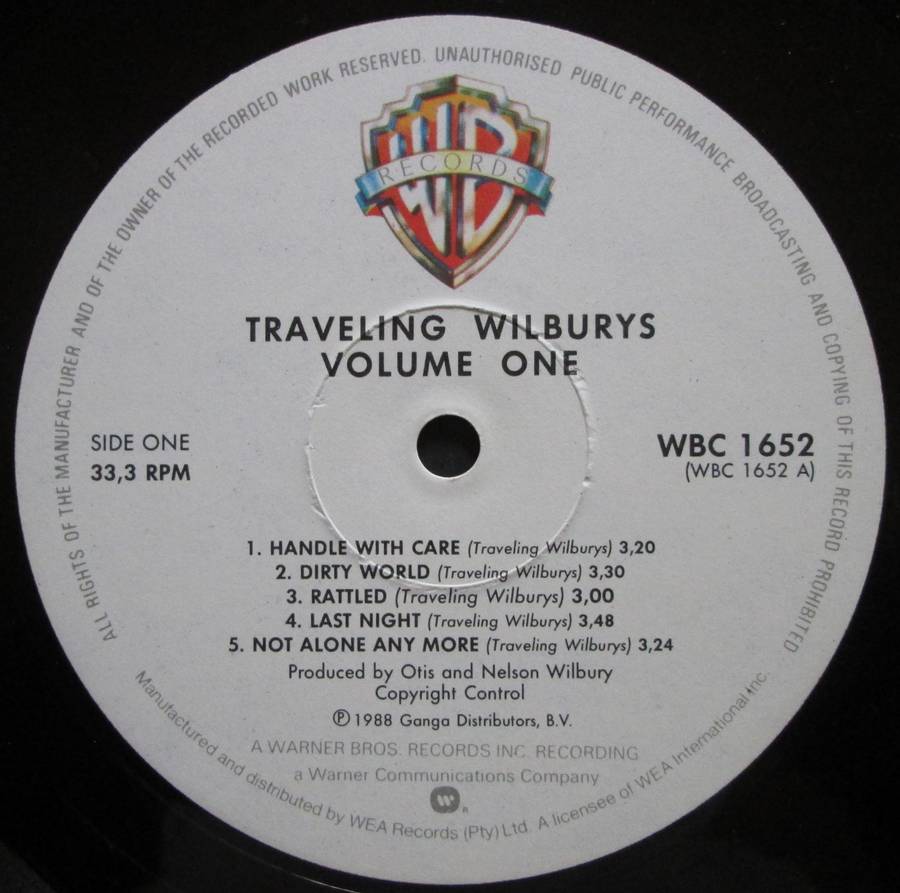 TRAVELING WILBURYS - VOLUME ONE  (LP/VINYL)