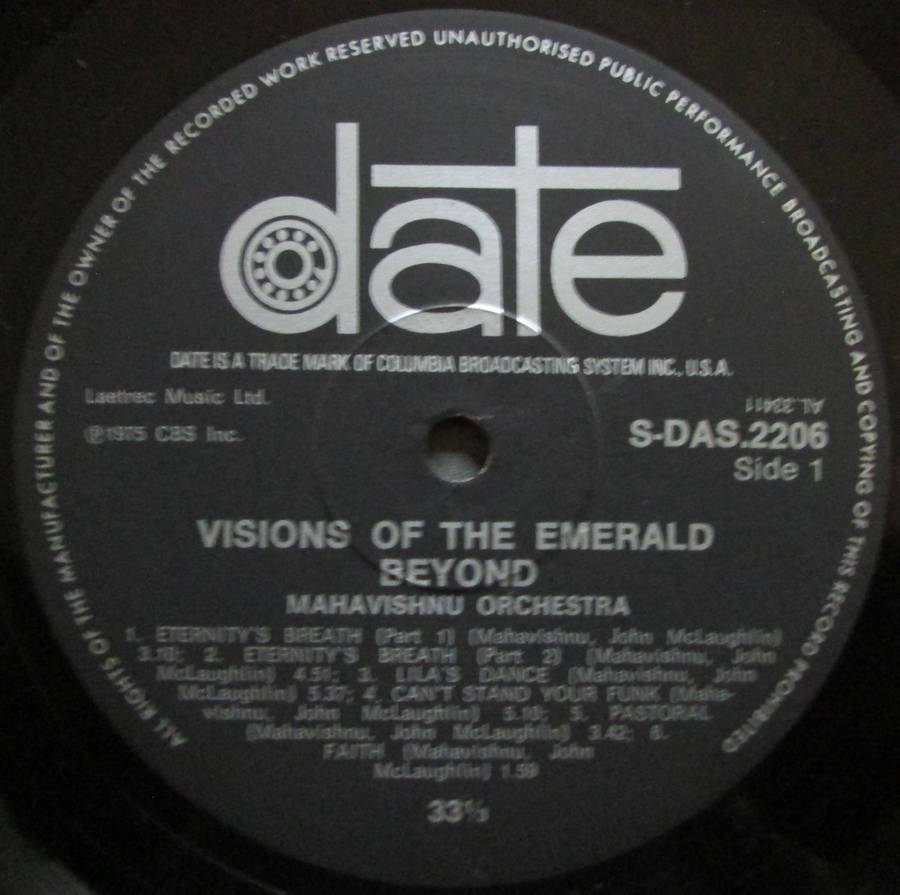 MAHAVISHNU ORCHESTRA - VISIONS OF THE EMERALD BEYOND  (LP/VINYL)