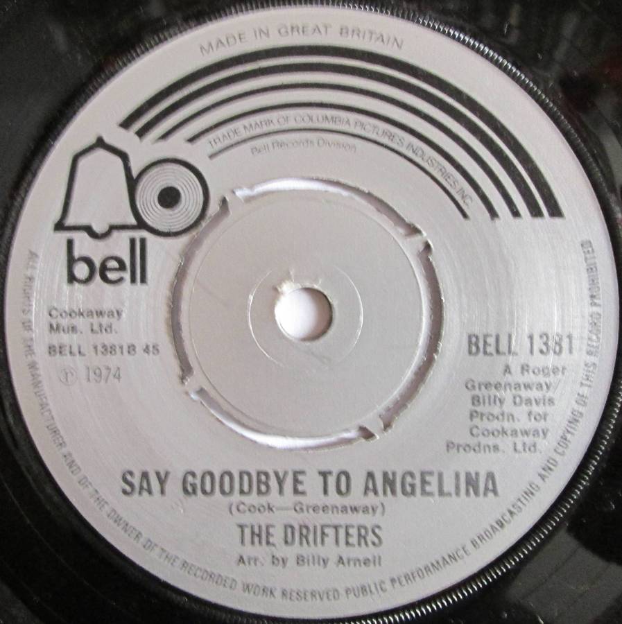 THE DRIFTERS - DOWN ON THE BEACH TONIGHT / SAY GOODBYE TO ANGELINA (7 SINGLE/VINYL)