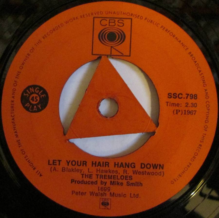 THE TREMELOES - SILENCE IS GOLDEN / LET YOUR HAIR HANG DOWN  (7 SINGLE/VINYL)