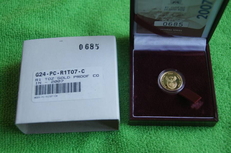 2007 South Africa Proof Gold R1 - The Afrikaner