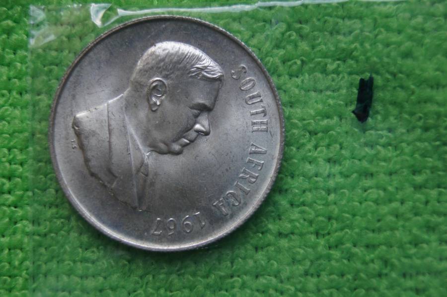 Two 1967 South African Silver Rands - Verwoerd (English and Afrikaans)