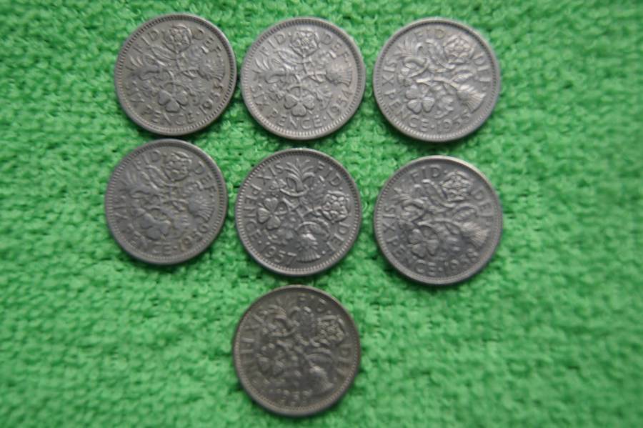 Large Great Britain 6 Pence Collection - (Over 100 actual grams of silver) - 52 coins