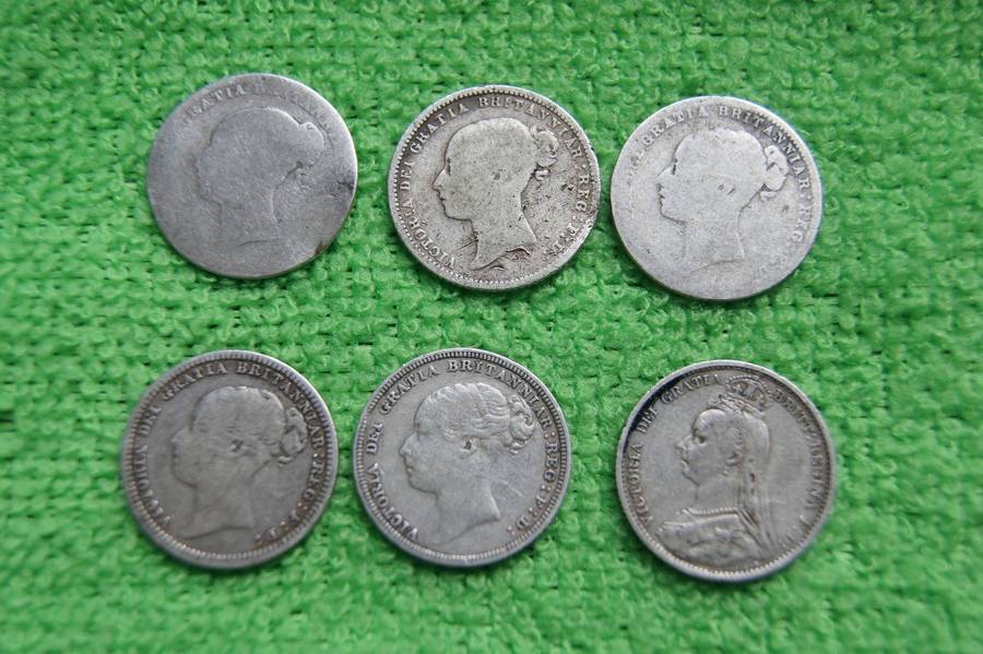 Large Great Britain 6 Pence Collection - (Over 100 actual grams of silver) - 52 coins