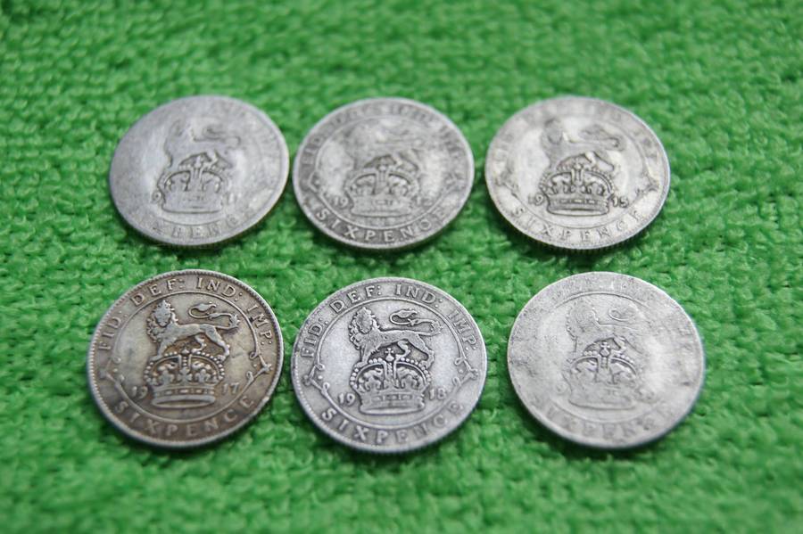 Large Great Britain 6 Pence Collection - (Over 100 actual grams of silver) - 52 coins