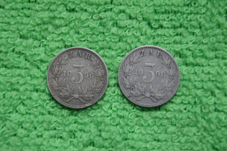 ZAR Silver 6 and 3 Pence Collection (1896 and 1894)