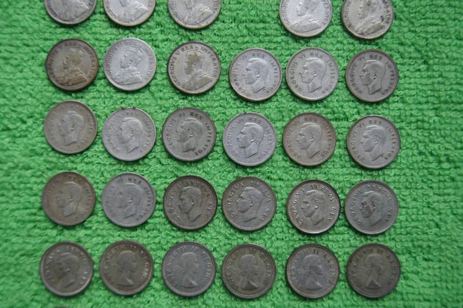 South Africa Silver Tickey Collection (1923 to 1961) 38 Coins (SET 2)