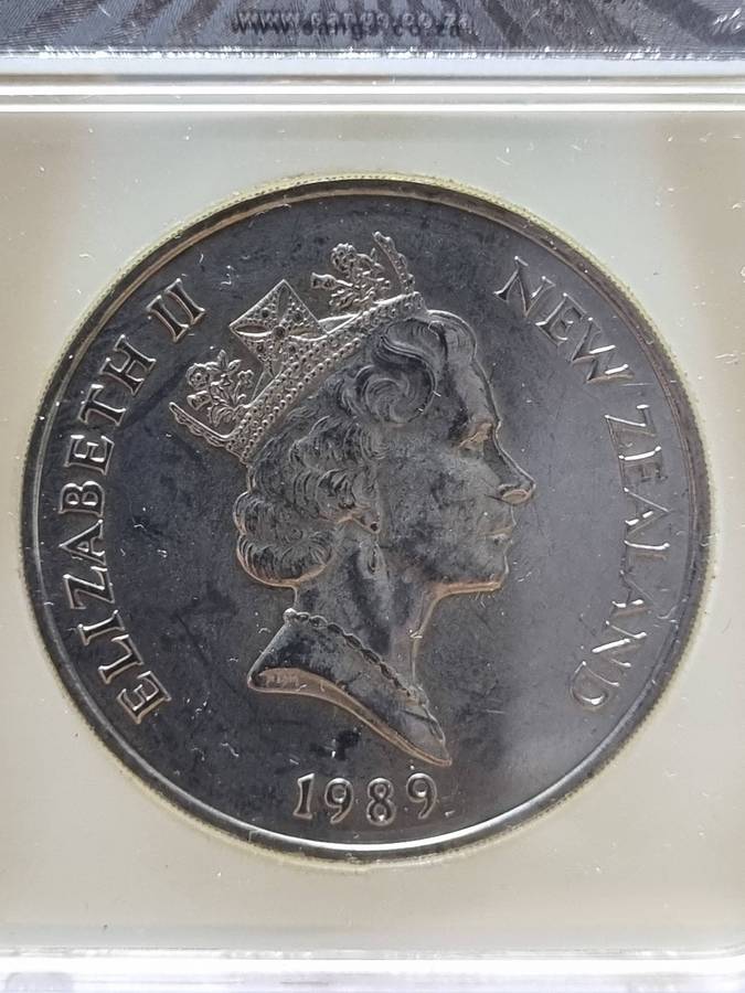 1989 New Zealand 1 Dollar Silver - Commonwealth Games (Graded MS 64)