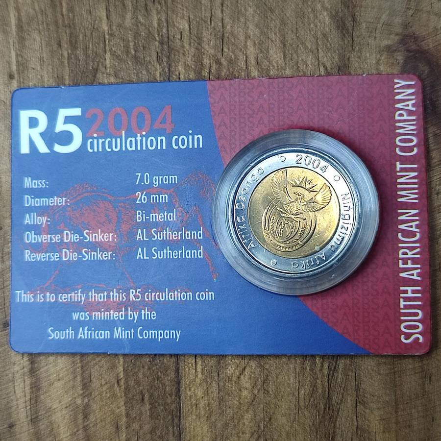 2004 R5 CIRCULATION COIN (UNC) IN LIMITED EDITION ORIGINAL CARD