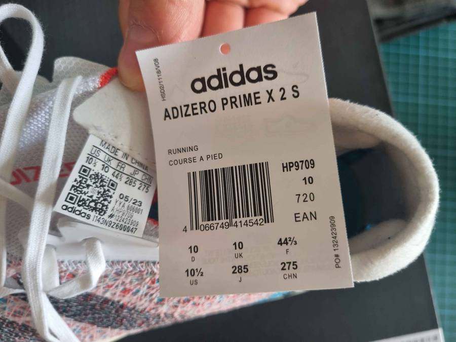 Adidas Adizero Prime X 2.0 Strung Running Shoes (Size 10UK Men) (Barely Used)