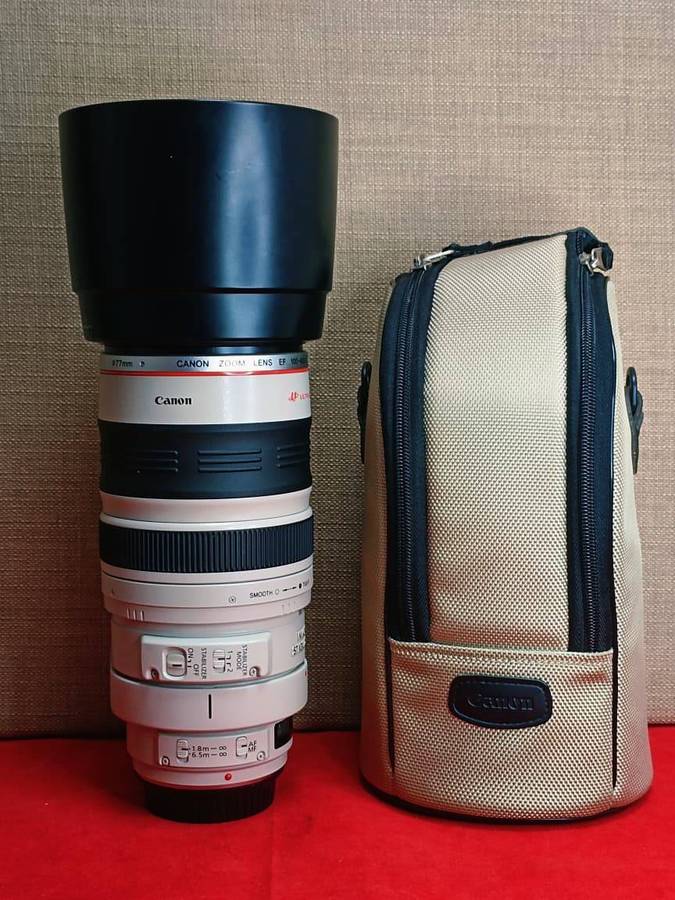 Canon EF 100-400mm f/4.5-5.6L IS USM Telephoto Zoom Lens with Hood, Case & Caps