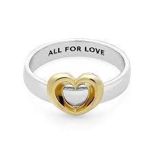 Pandora Radiant Two-tone Sliding Heart Ring SKU: 162504C00
