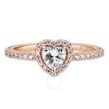 Pandora Sparkling Elevated Heart Ring