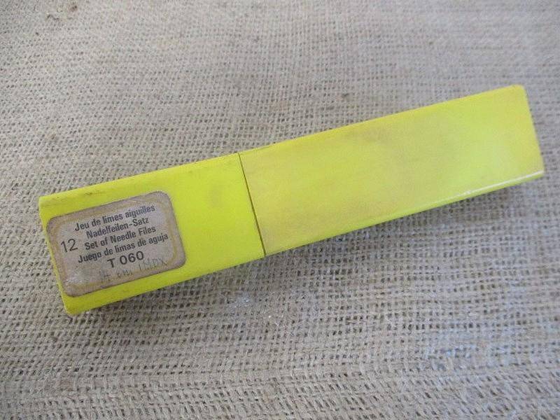 Nice Vintage Set Of 12 Assorted 5 1/2 inch T 060 Round Handle Precision Needle Files     Switzerland