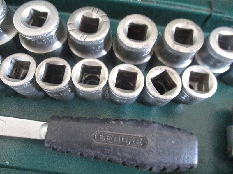 Neat 25 Piece Gedore D19 3/4 inch Drive Set In Stahlwille Toolbox