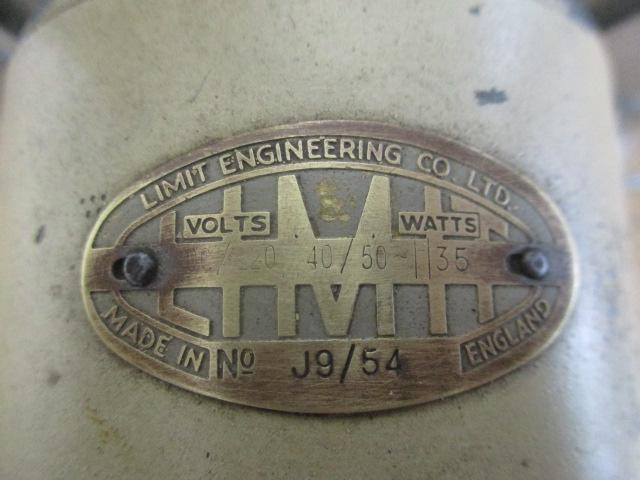 Super Rare Vintage Limit Electric Fan By Limit Engineering Co Ltd      Made In England      1950's
