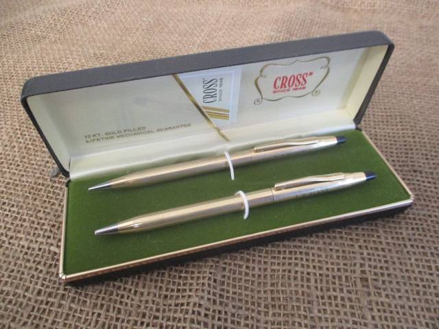 Exquisite 12kt. Gold Filled Cross Pen Set In Original Packaging