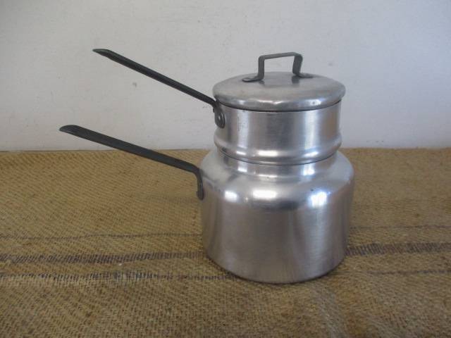 Real Old Vintage Hart Aluminum Double Boiler