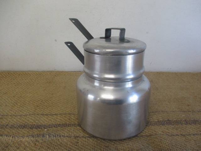 Real Old Vintage Hart Aluminum Double Boiler