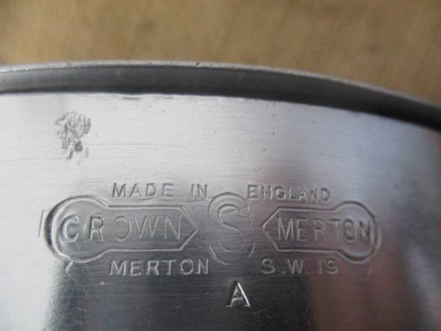 Rare Sizable Vintage Crown Merton Thick Aluminum Double Pot Set        Made In England