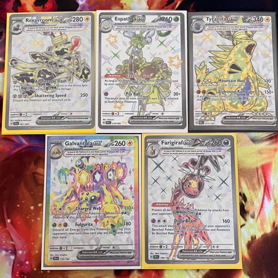 Pokemon: Bundle of 5 full art EX cards