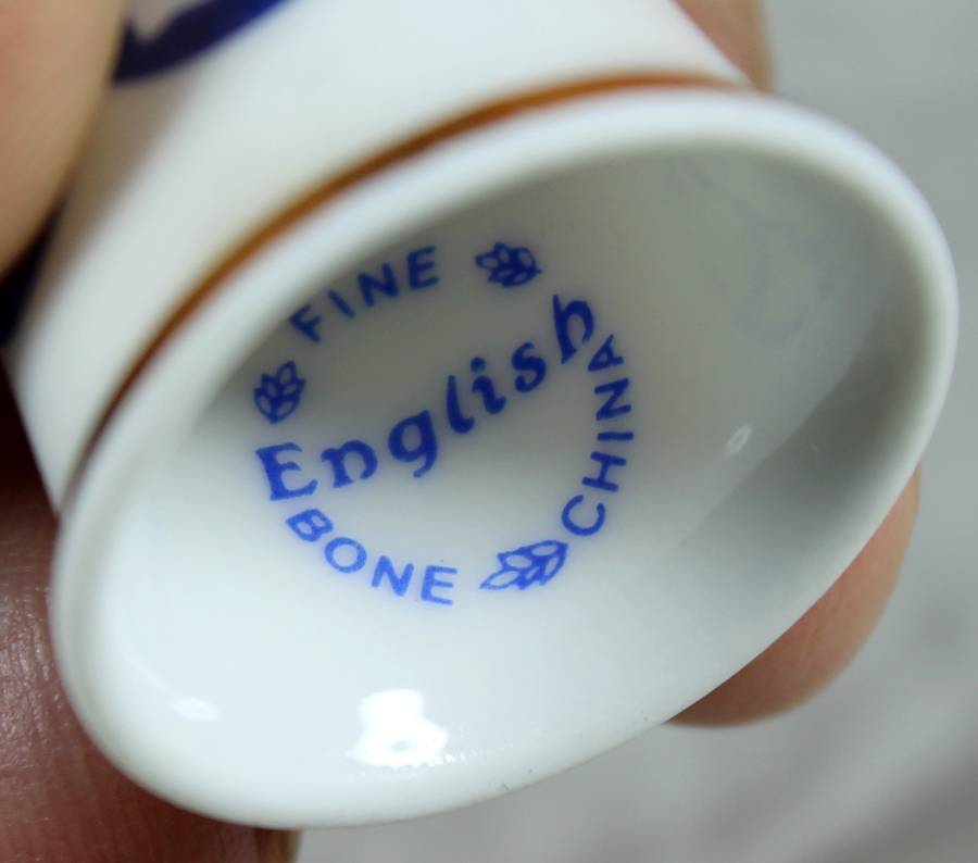 Bone China thimble - advertising - TSB