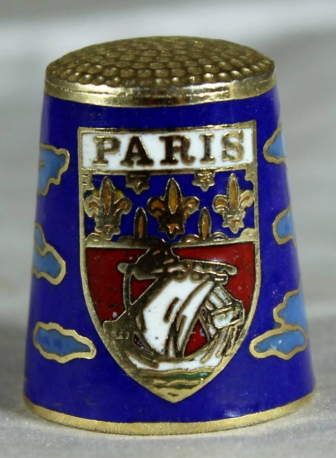Cloisonne thimble - Paris tour - Eiffel
