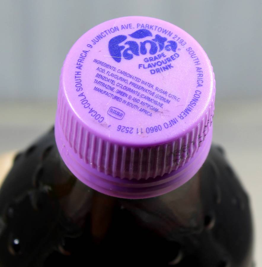 Vintage glass Fanta Grape bottle