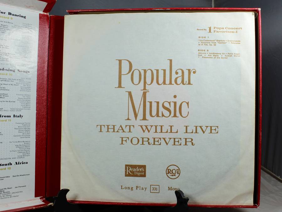 Readers Digest - ten LP set - popular music that will live for ever