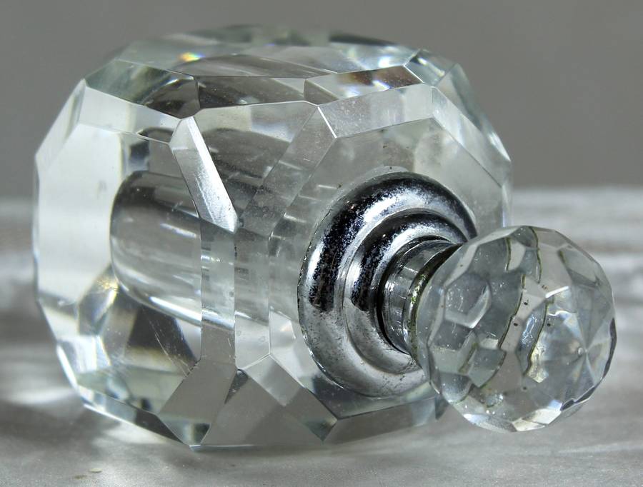 Small lead glass perfume bottle