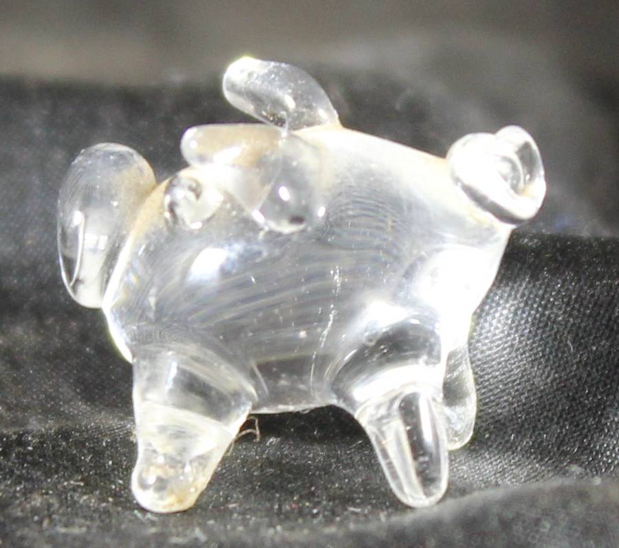 Miniature glass piggy
