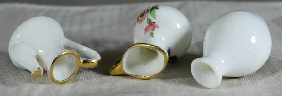 Miniature trio of jugs & posy vase