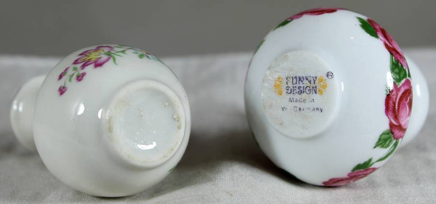 Miniature pair of posy vases