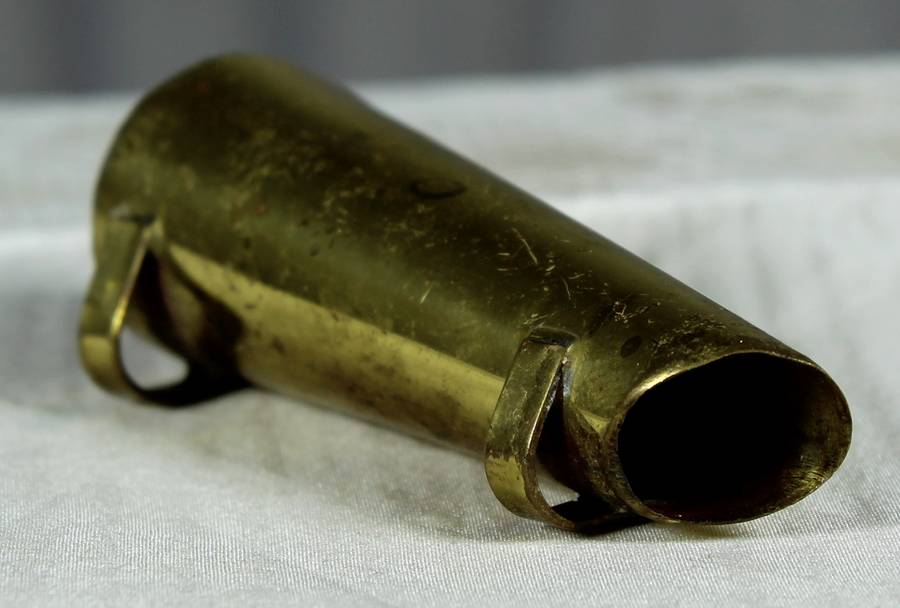 Miniature brass coal shuttle