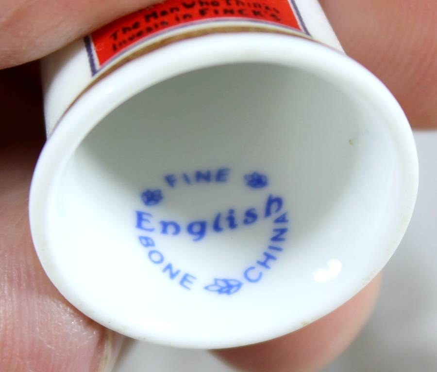 Advertising thimble - Finks Overalls