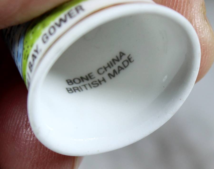 Bone China thimble - Rhossili bay, Gower