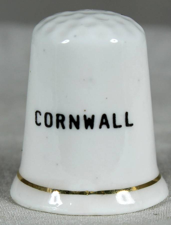 Bone China thimble - Cornwall