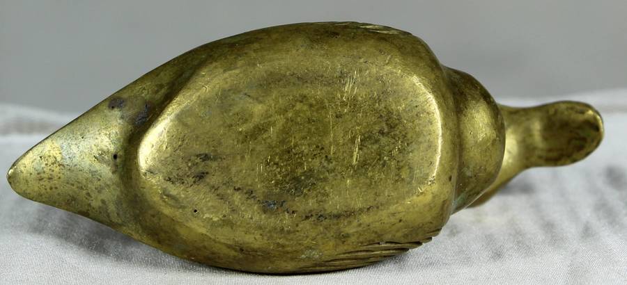 Solid brass miniature duck